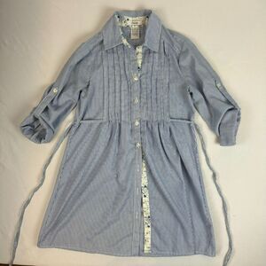 Prototype Women's Blue Stripe Button Down Dress - S